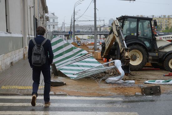 Hurricane aftermath in Moscow