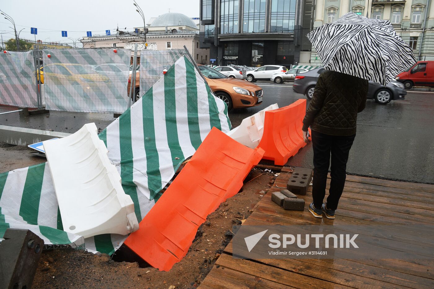 Hurricane aftermath in Moscow