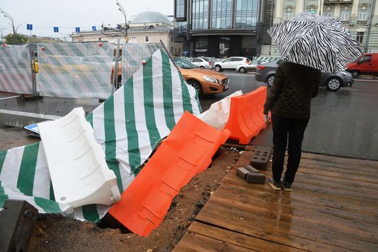 Hurricane aftermath in Moscow