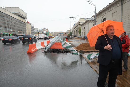 Hurricane aftermath in Moscow