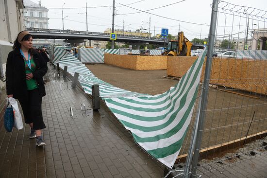 Hurricane aftermath in Moscow