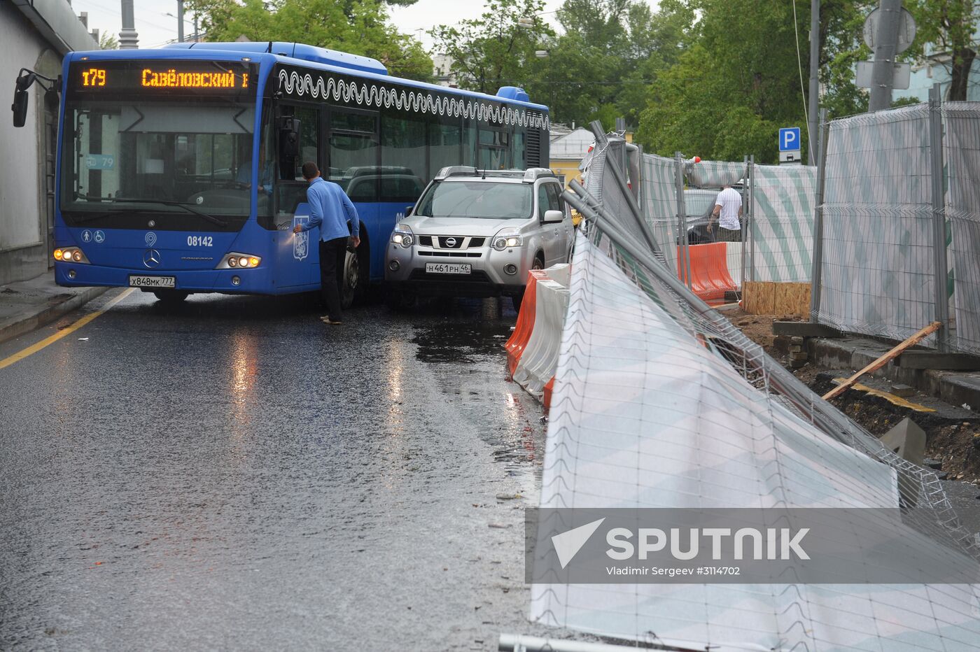 Hurricane aftermath in Moscow