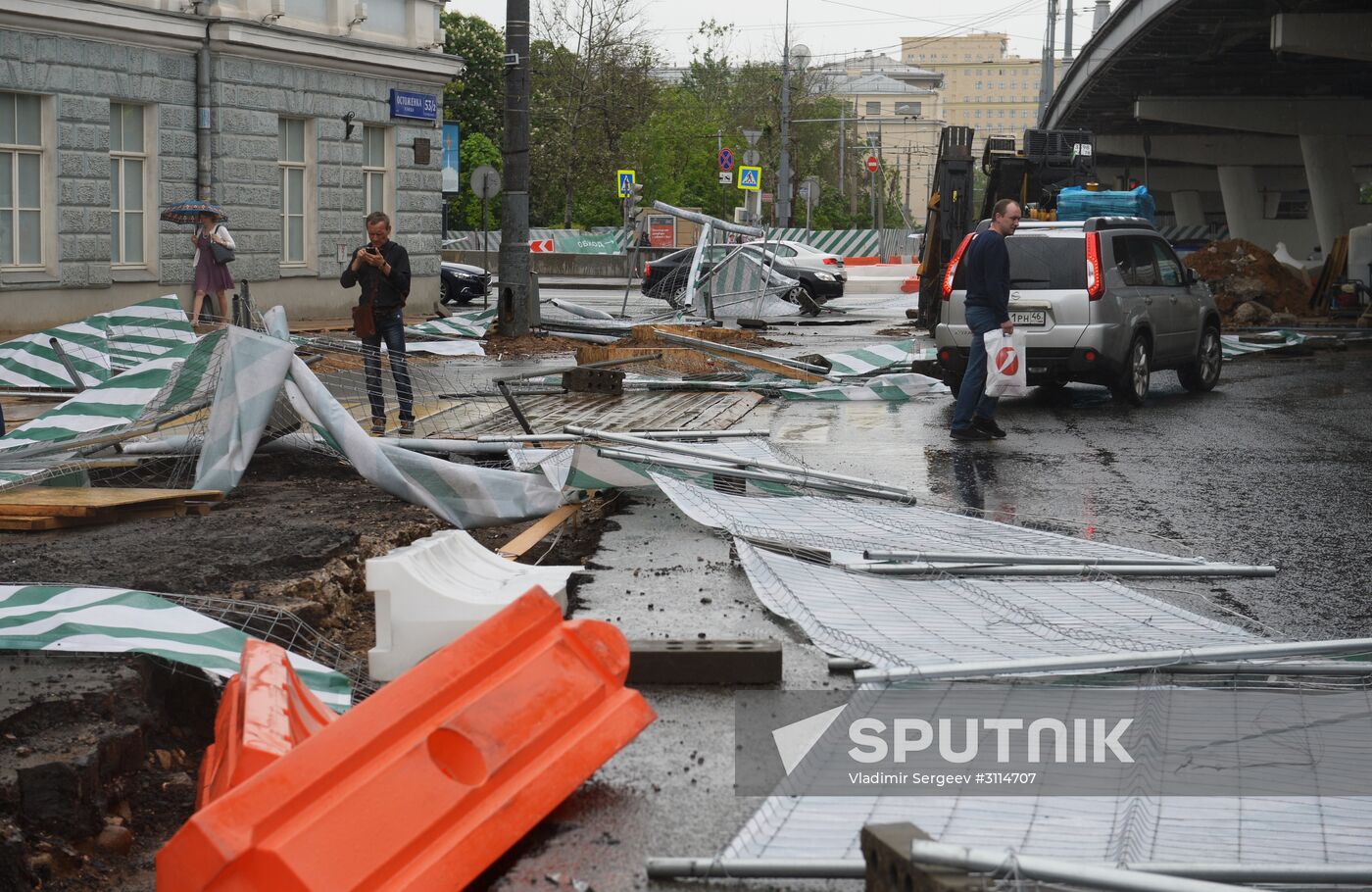 Hurricane aftermath in Moscow