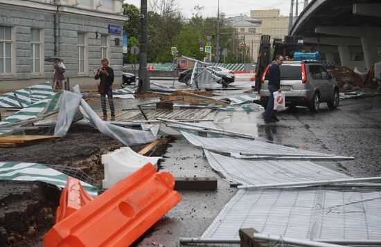 Hurricane aftermath in Moscow