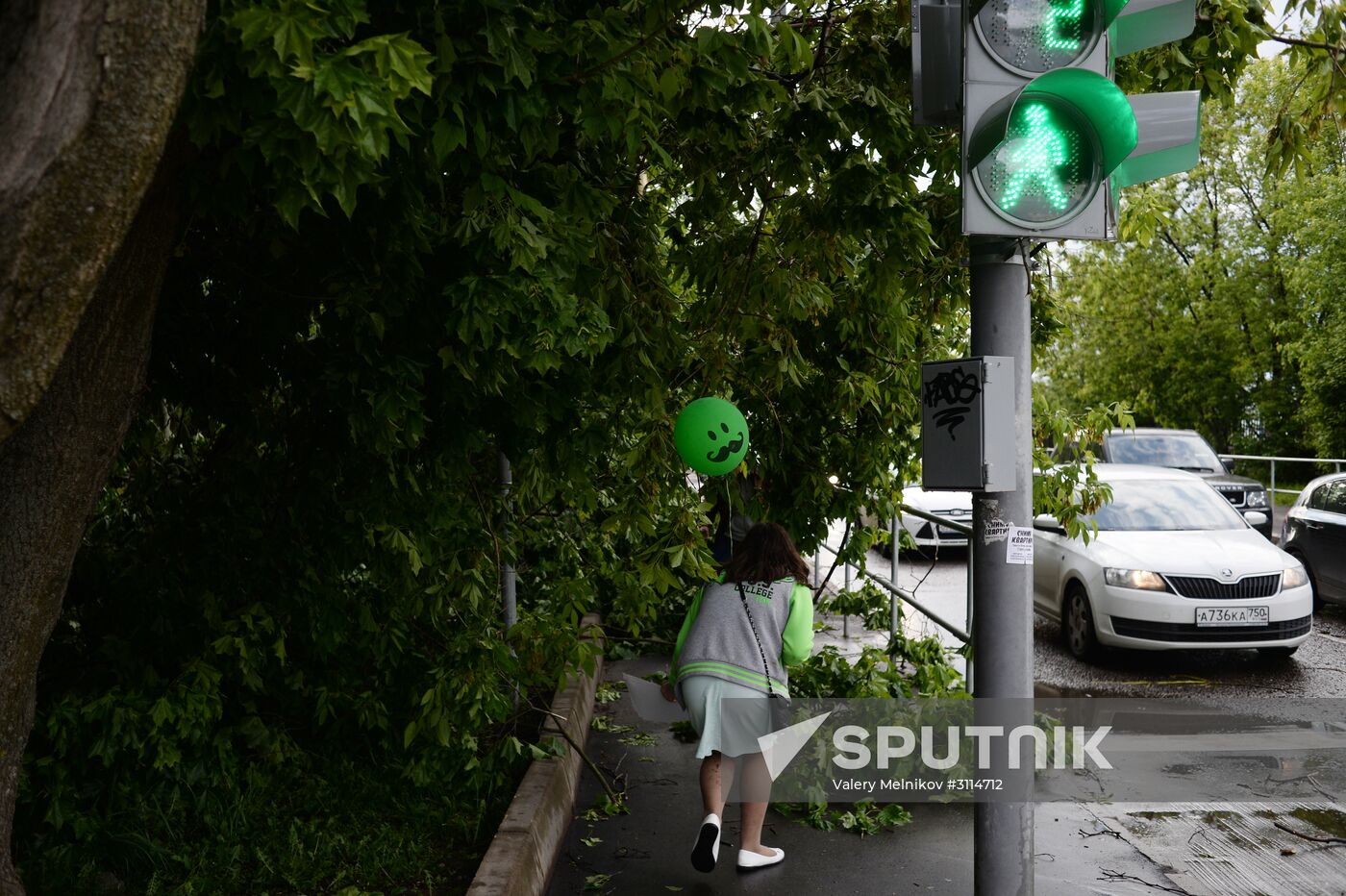Hurricane aftermath in Moscow