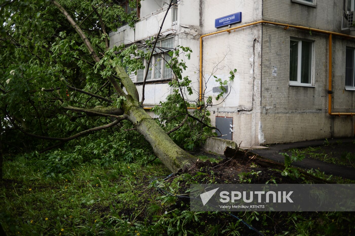 Hurricane aftermath in Moscow
