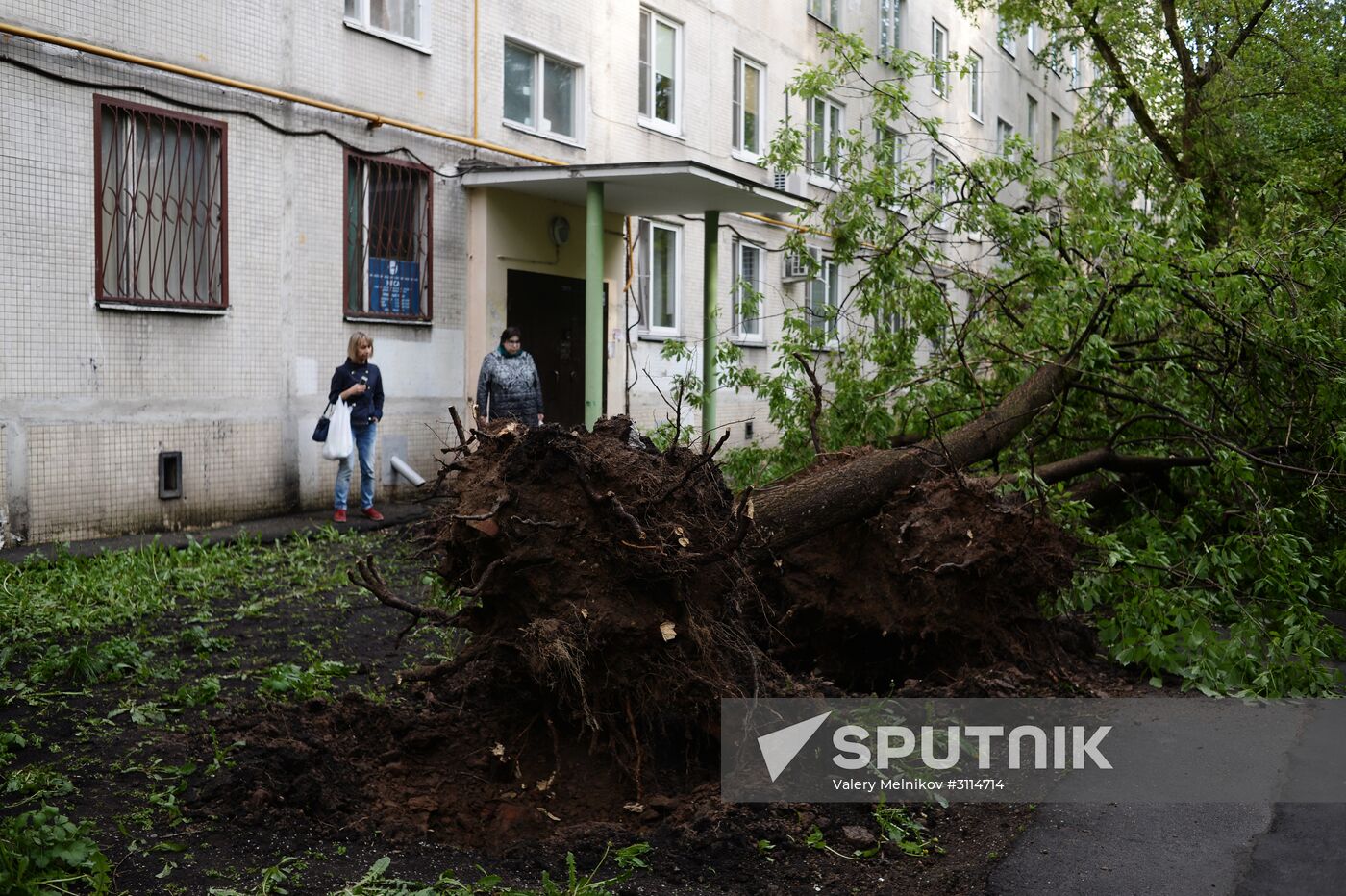 Hurricane aftermath in Moscow