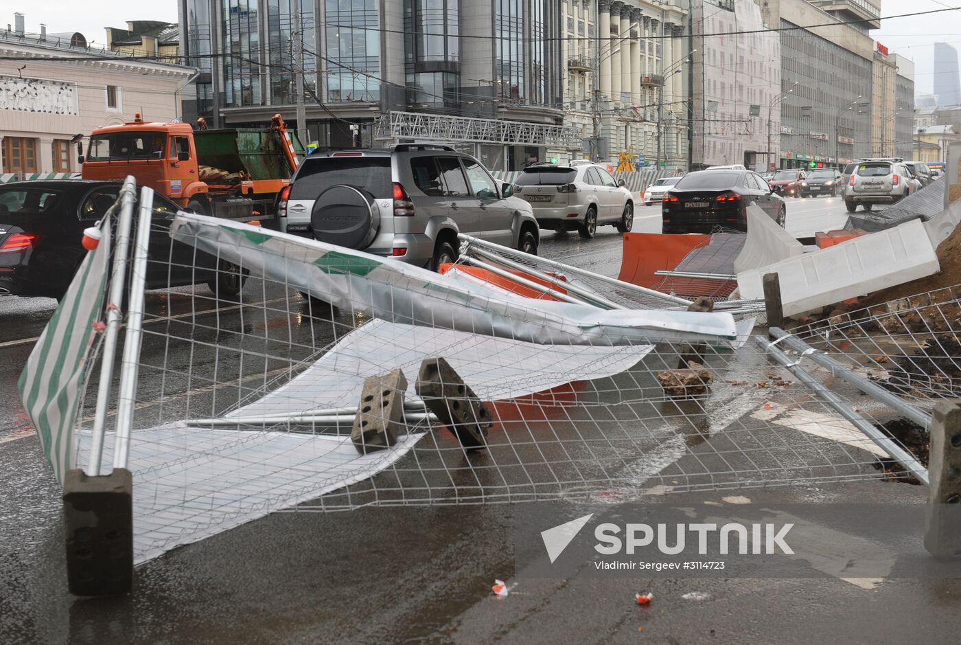 Hurricane aftermath in Moscow