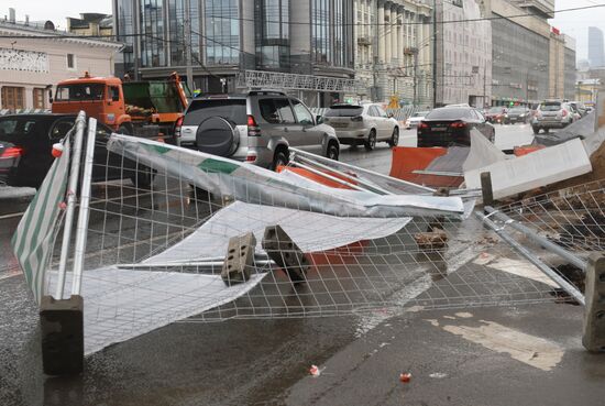 Hurricane aftermath in Moscow