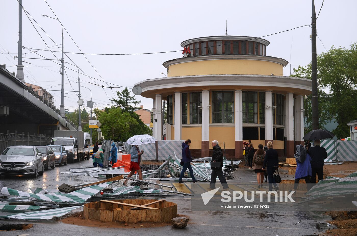 Hurricane aftermath in Moscow