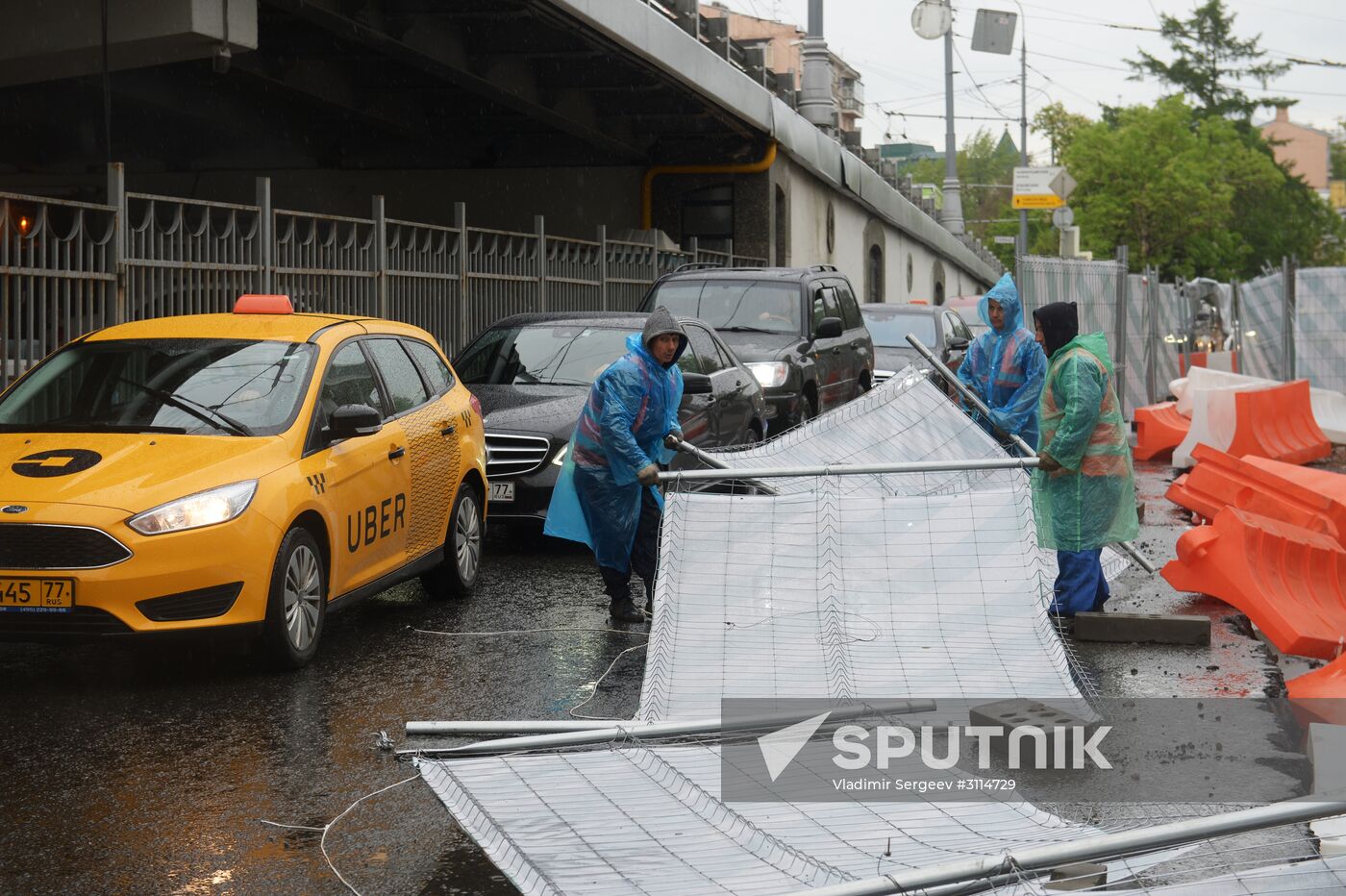 Hurricane aftermath in Moscow