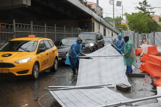 Hurricane aftermath in Moscow