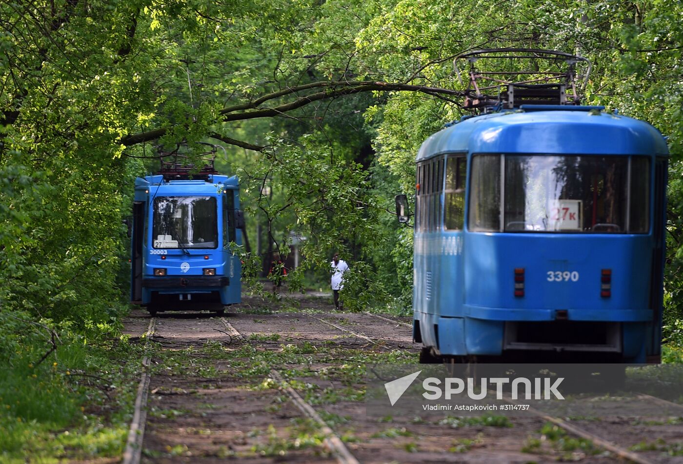 Hurricane aftermath in Moscow