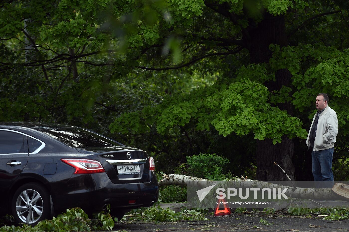 Hurricane aftermath in Moscow