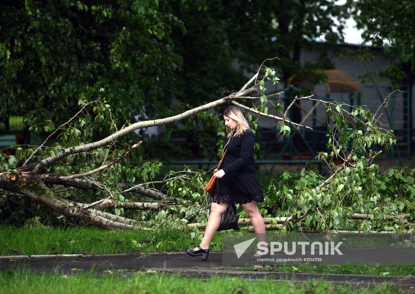 Hurricane aftermath in Moscow
