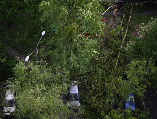 Hurricane aftermath in Moscow