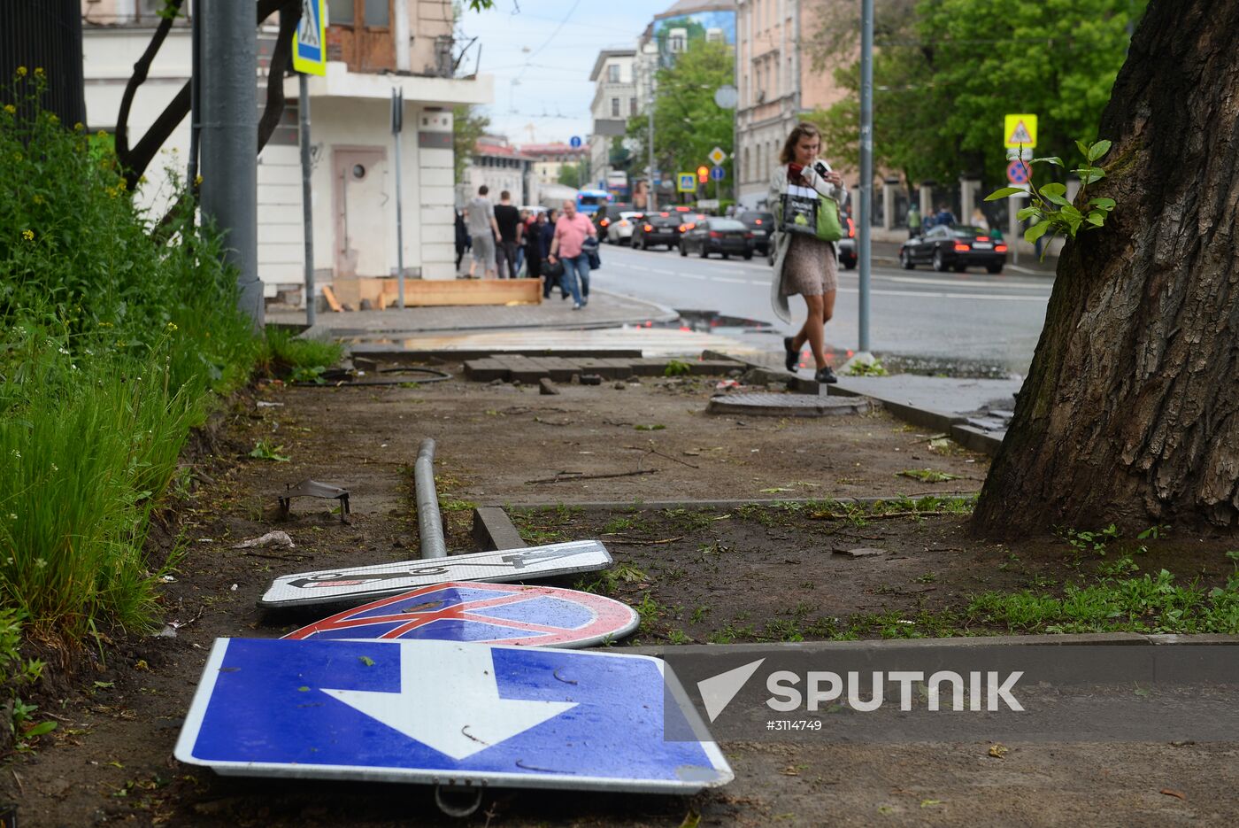 Hurricane aftermath in Moscow