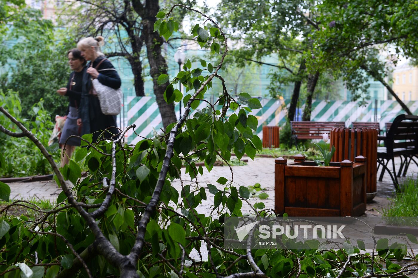 Hurricane aftermath in Moscow