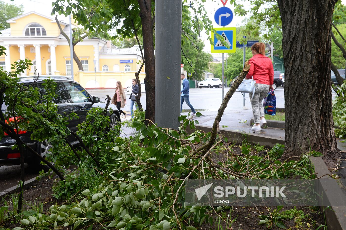 Hurricane aftermath in Moscow