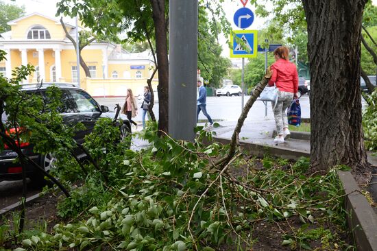 Hurricane aftermath in Moscow