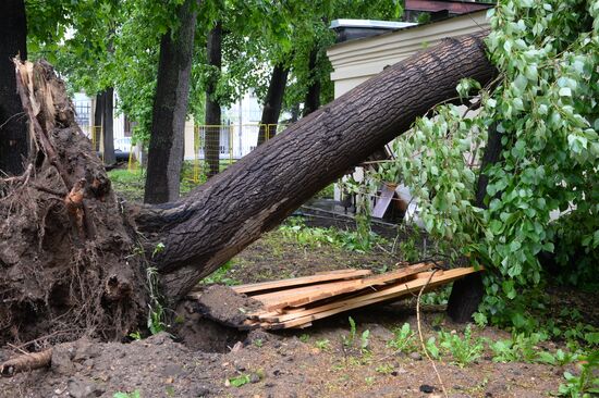 Hurricane aftermath in Moscow