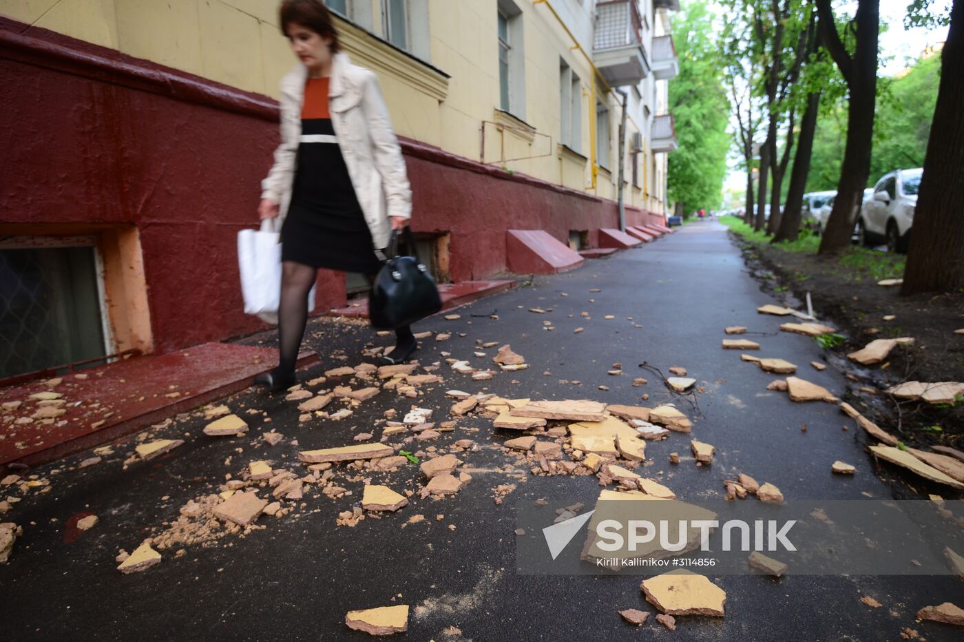 Hurricane aftermath in Moscow