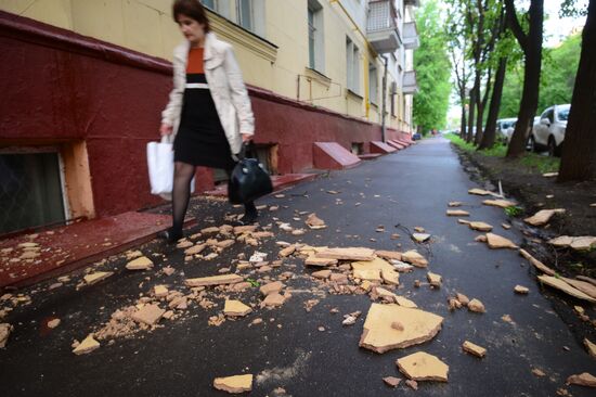 Hurricane aftermath in Moscow