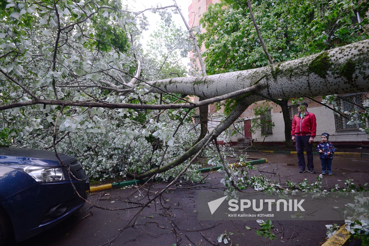 Hurricane aftermath in Moscow