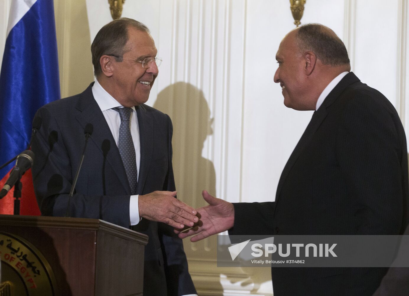 Russian Foreign Minister Lavrov, Defense Minister Shoigu visit Cairo