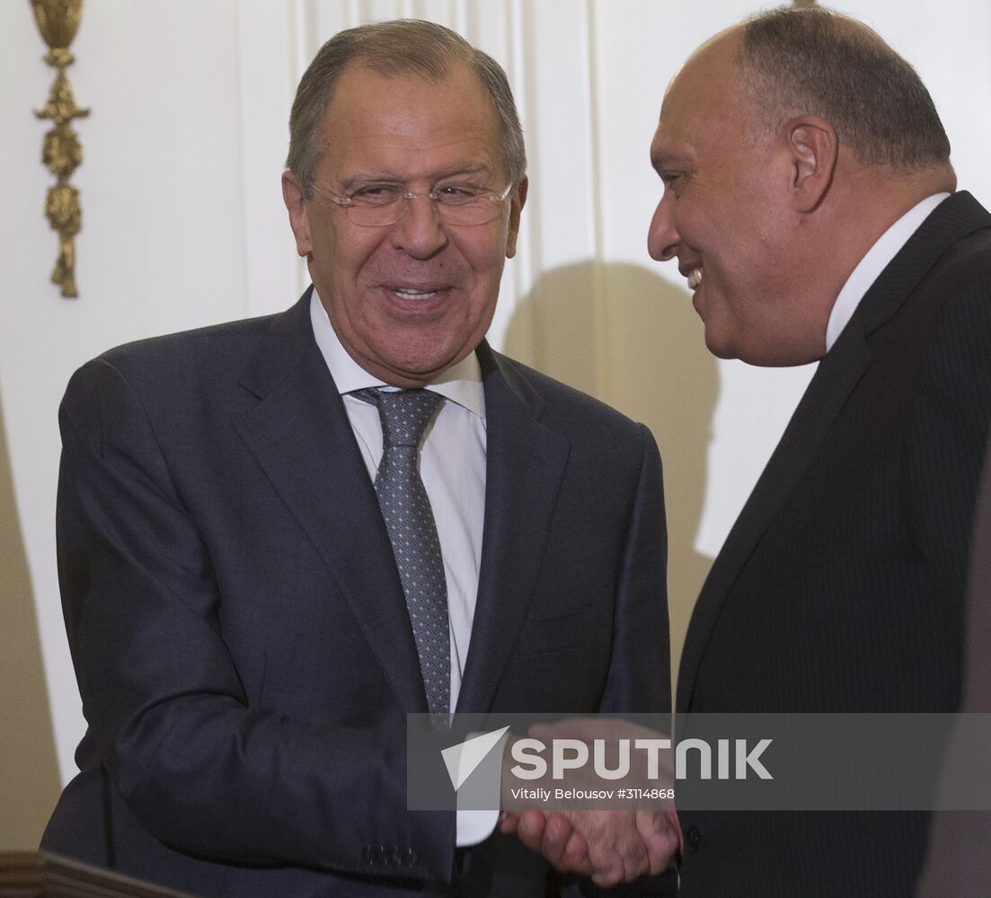 Russian Foreign Minister Lavrov, Defense Minister Shoigu visit Cairo
