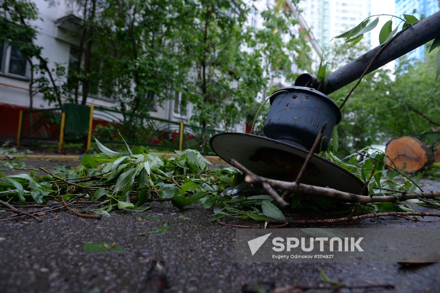 Hurricane aftermath in Moscow