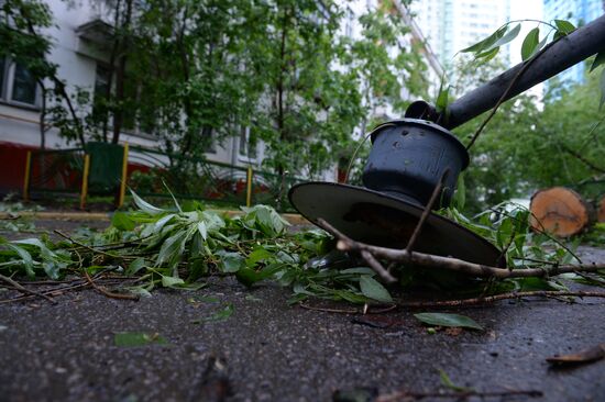 Hurricane aftermath in Moscow
