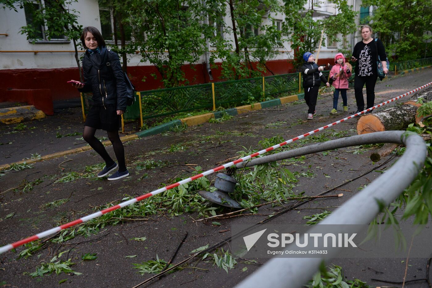 Hurricane aftermath in Moscow