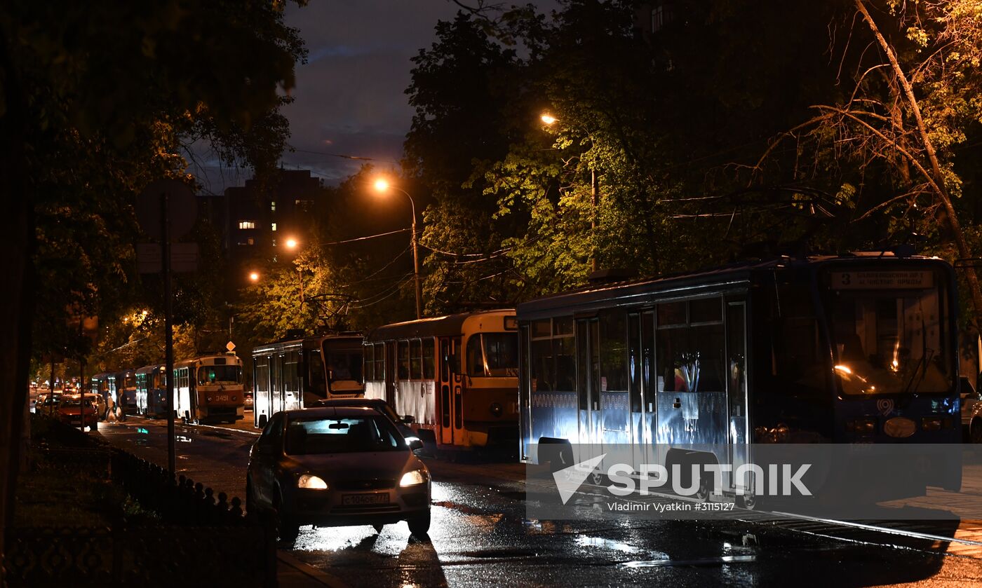 Hurricane aftermath in Moscow