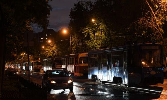 Hurricane aftermath in Moscow