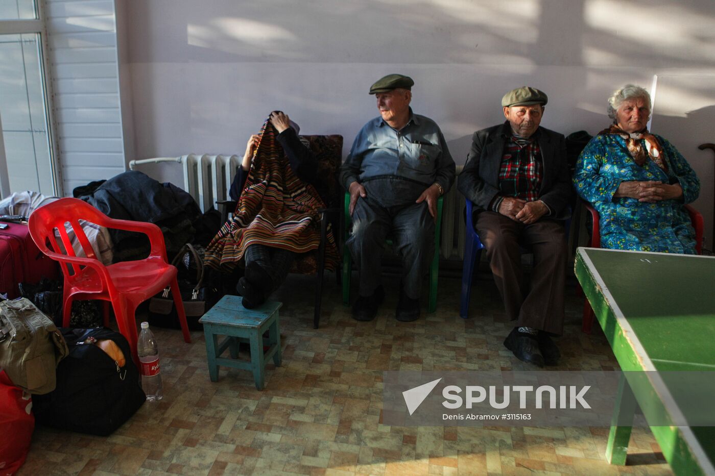 Temporary shelter for people affected by flood