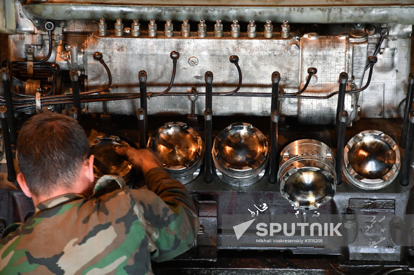 A plant for repairing and rebuilding armored vehicles in Damascus