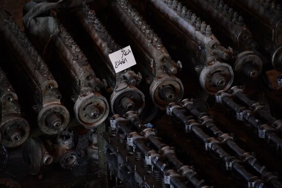 A plant for repairing and rebuilding armored vehicles in Damascus