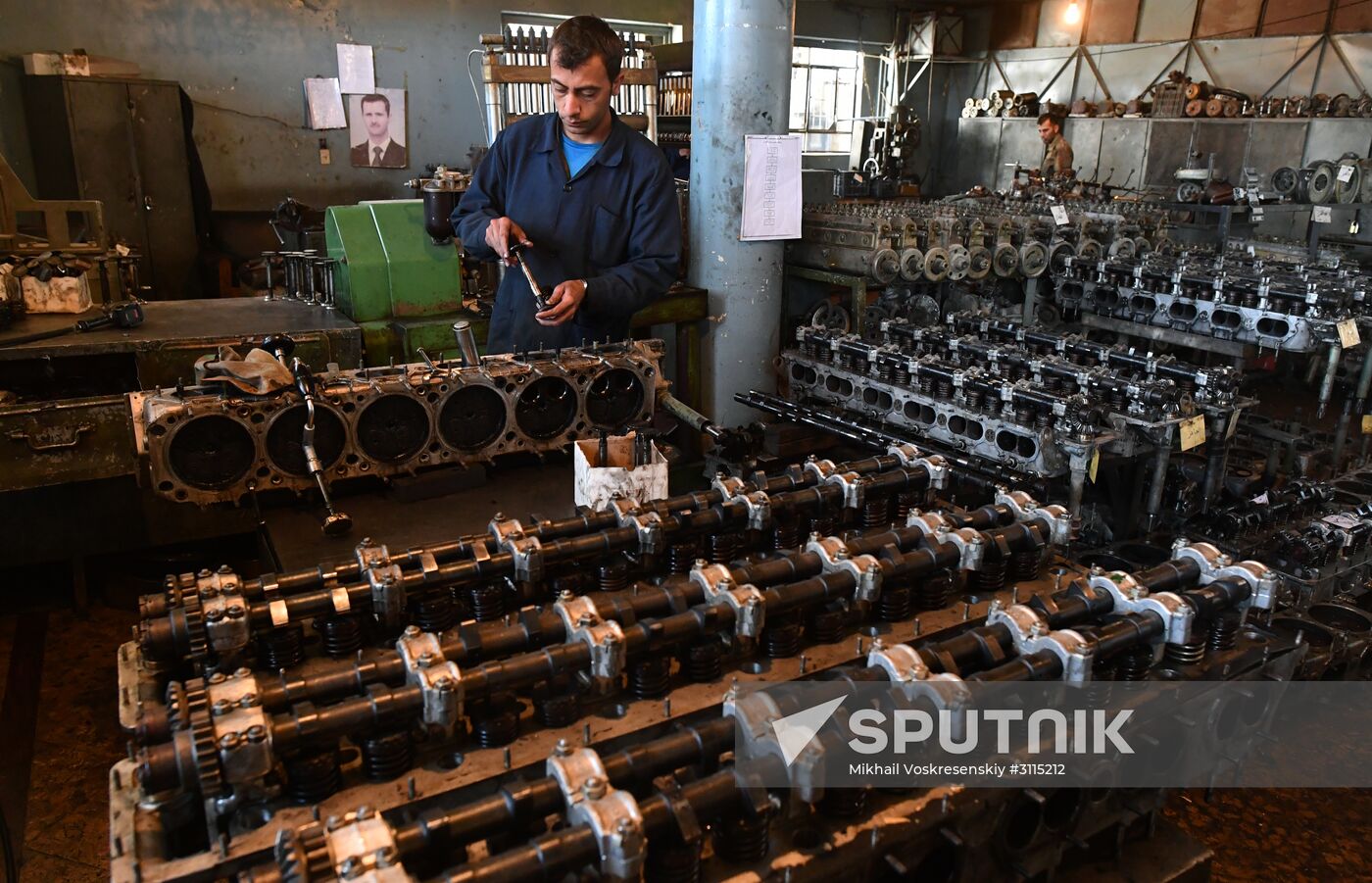 A plant for repairing and rebuilding armored vehicles in Damascus