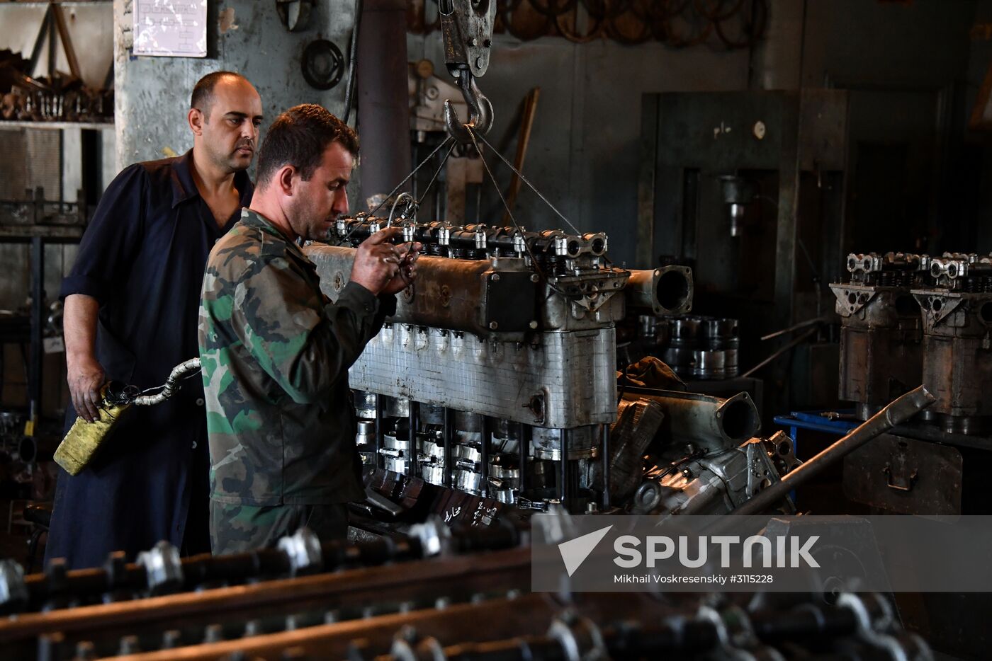 A plant for repairing and rebuilding armored vehicles in Damascus