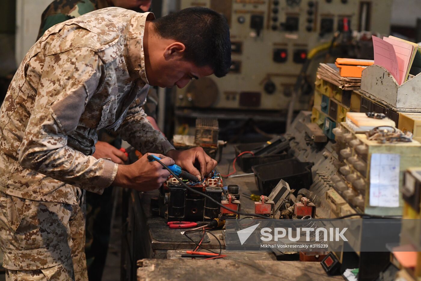 A plant for repairing and rebuilding armored vehicles in Damascus