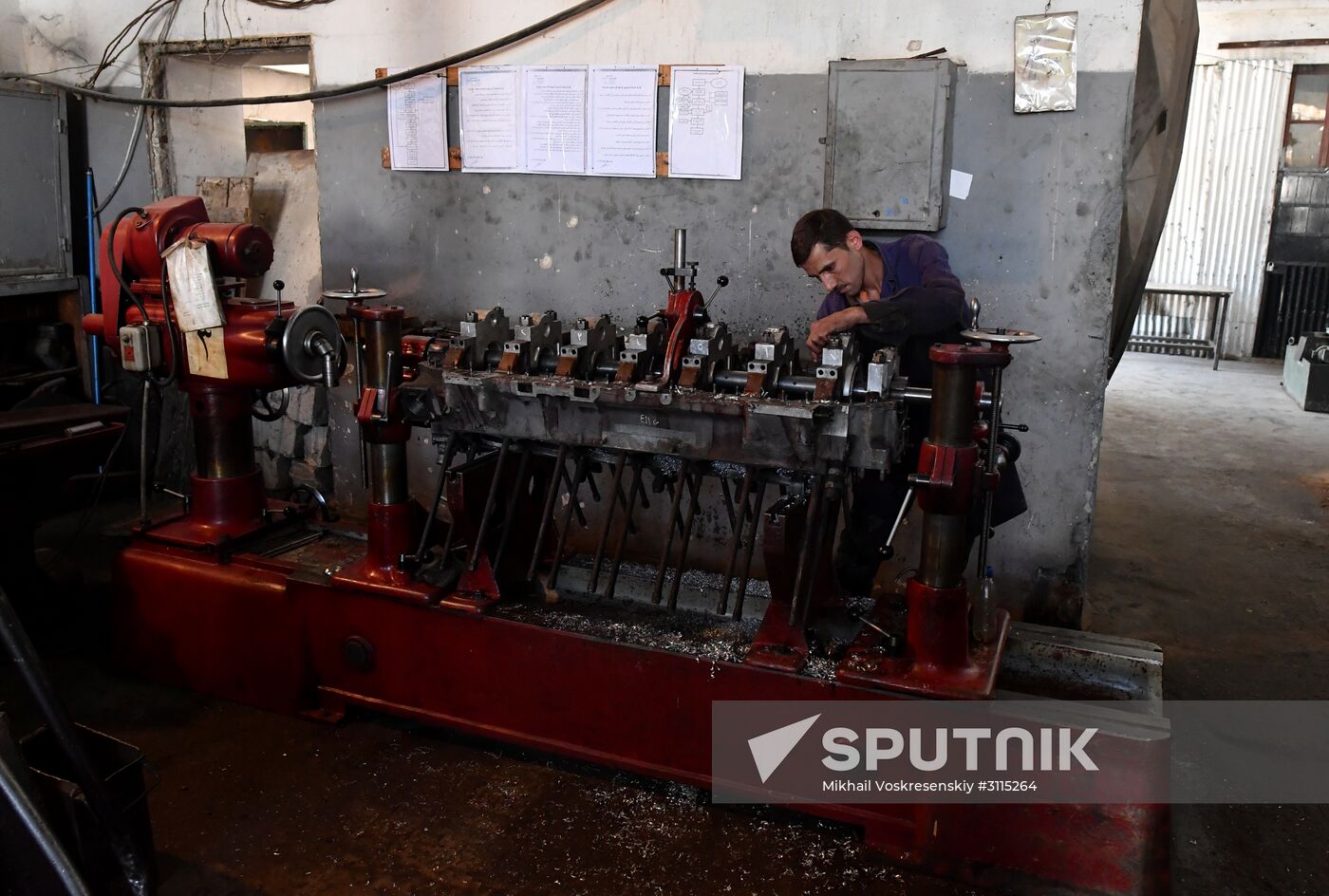 A plant for repairing and rebuilding armored vehicles in Damascus