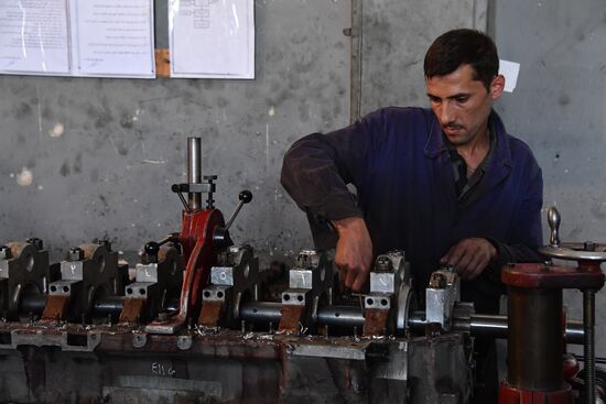 A plant for repairing and rebuilding armored vehicles in Damascus