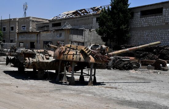 A plant for repairing and rebuilding armored vehicles in Damascus