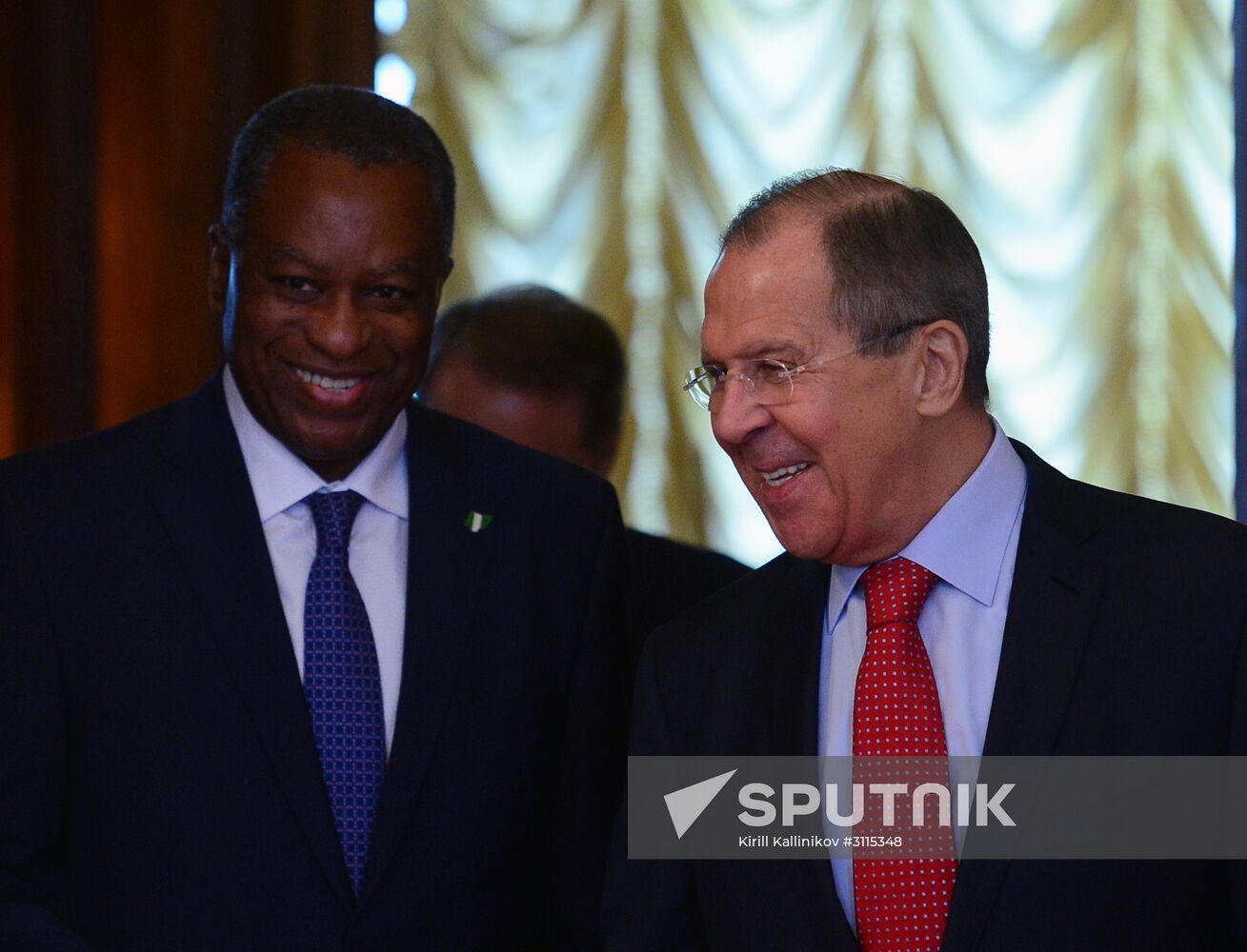 Sergei Lavrov meets with Nigerian Foreign Minister Geoffrey Onyeama