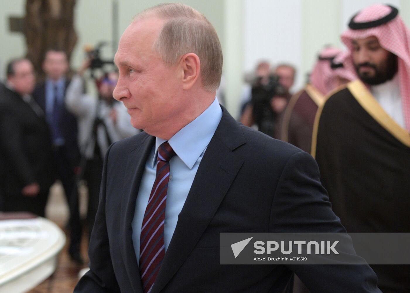 Russian President Vladimir Putin meets with Deputy Crown Prince of Saudi Arabia Mohammad bin Salman Al Saud