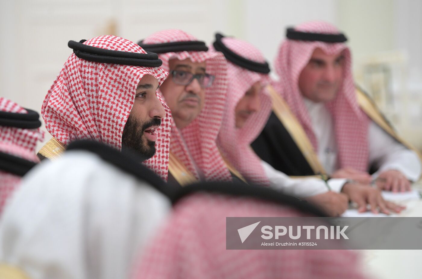 Russian President Vladimir Putin meets with Deputy Crown Prince of Saudi Arabia Mohammad bin Salman Al Saud