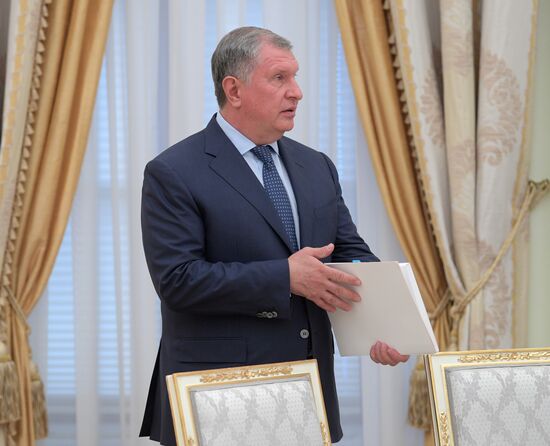 Russian President Vladimir Putin meets with Deputy Crown Prince of Saudi Arabia Mohammad bin Salman Al Saud