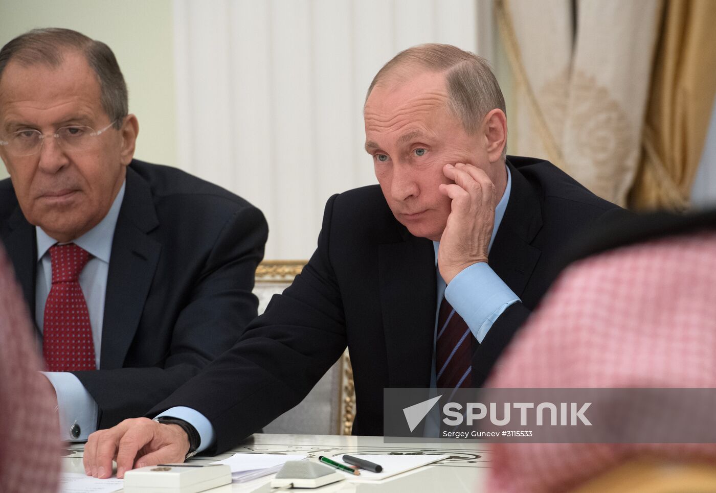 Russian President Vladimir Putin meets with Deputy Crown Prince of Saudi Arabia Mohammad bin Salman Al Saud