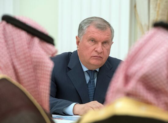 Russian President Vladimir Putin meets with Deputy Crown Prince of Saudi Arabia Mohammad bin Salman Al Saud